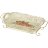 Блюдо 35 х 18 х 7 см прямоугольное (глубокое) для хлеба на металлической подставке &quot;Корейская роза&quot; / 186417