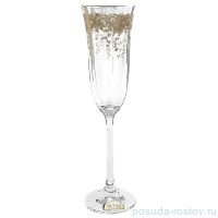 Бокалы для шампанского 160 мл 6 шт &quot;Флора /Золотая повитель&quot; / 029841