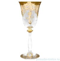 Бокалы для белого вина 185 мл 6 шт &quot;Анжела /Золотые цветы с завитушками&quot; / 122502