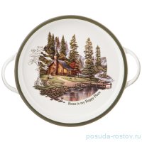 Блюдо 29 х 23,5 х 3,5 см круглое с ручками &quot;Family house&quot;  / 341436