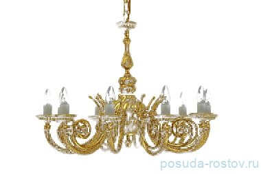 Люстра 10 рожковая бронза  Prousek "Проусек" / 087423