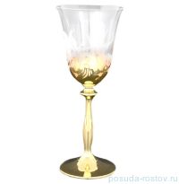 Бокалы для белого вина 185 мл 6 шт &quot;Анжела /Матовые цветы и Золото&quot; / 056656