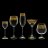 Бокалы для белого вина 200 мл 6 шт &quot;Гала /Золотая коллекция, тонкое золото&quot; / 018269
