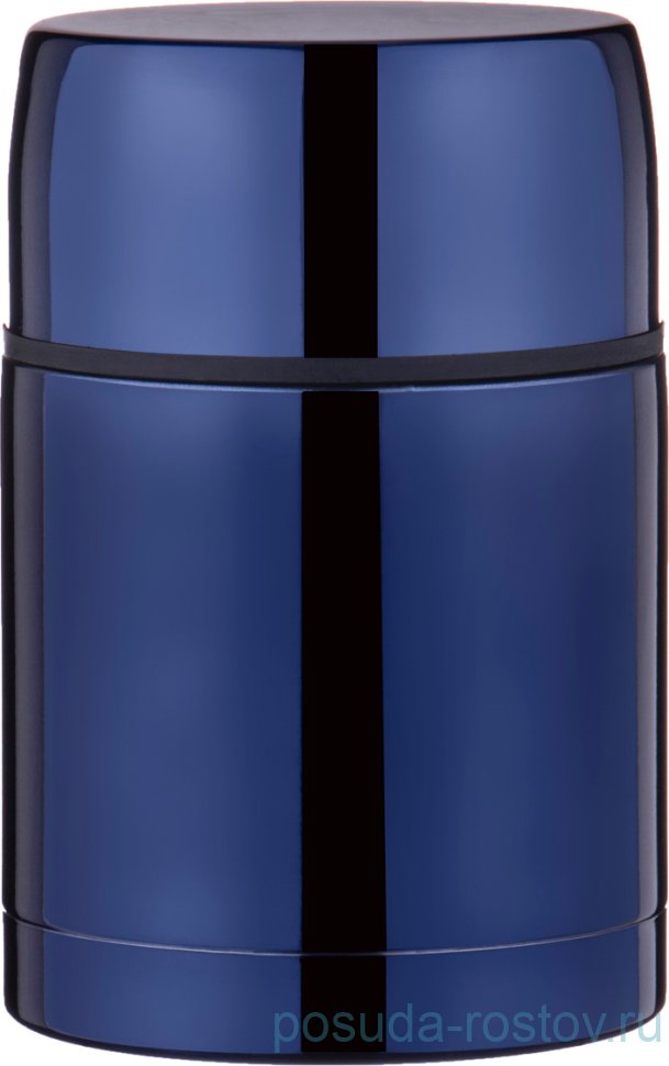 Термос 750 мл синий /с широким горлом "Agness" / 195875