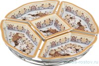 Менажница 30 см 5-ти секционная &quot;павлин&quot; / 192922