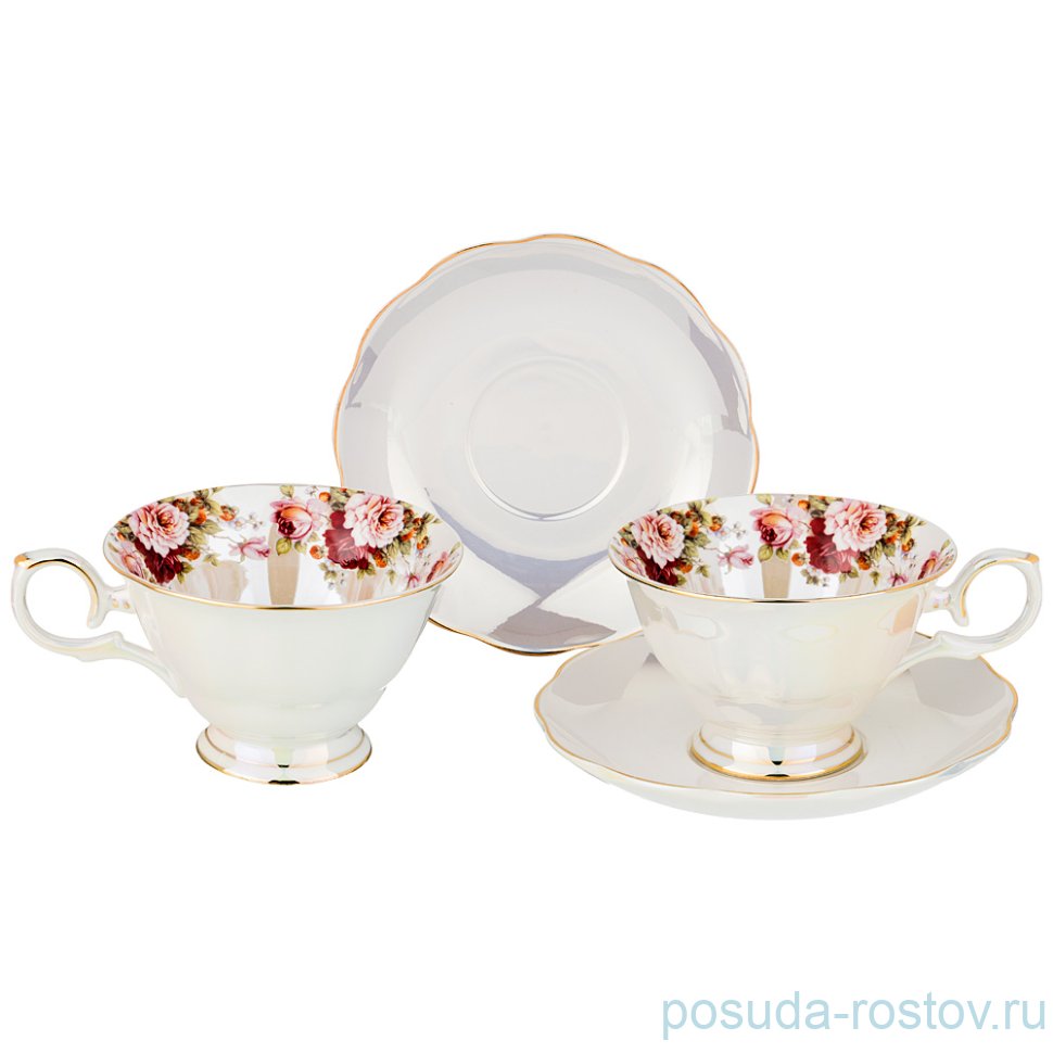 Набор чайных пар 220 мл 2 шт "Перламутр" / 189555