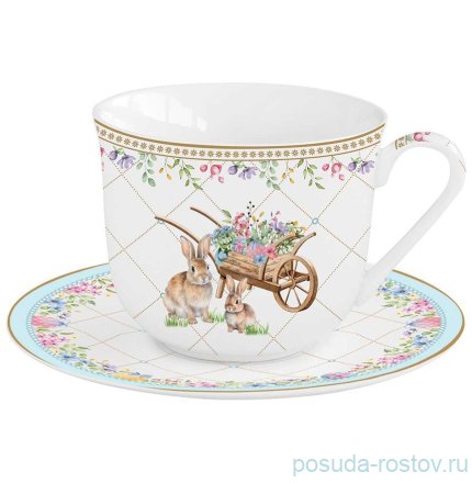Чайная пара 370 мл &quot;Кролики и цветы /Spring Bloom&quot; / 369094