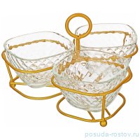 Менажница 10,3 х 10,3 х 6,5 см 250 мл на подставке / 331138