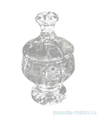 Вазочка 10 см с крышкой н/н "Хрусталь резной" / 028445 Вазочка 10 см с крышкой н/н "Хрусталь резной" / 028445