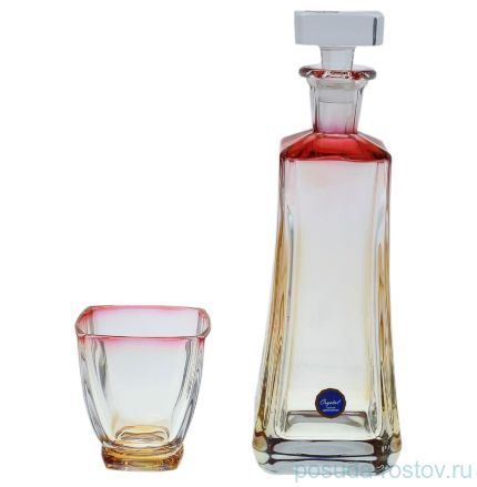 Набор для воды 7 предметов (графин + 6 стаканов) &quot;Ареззо /Янтарно-красный&quot; RG / 139032