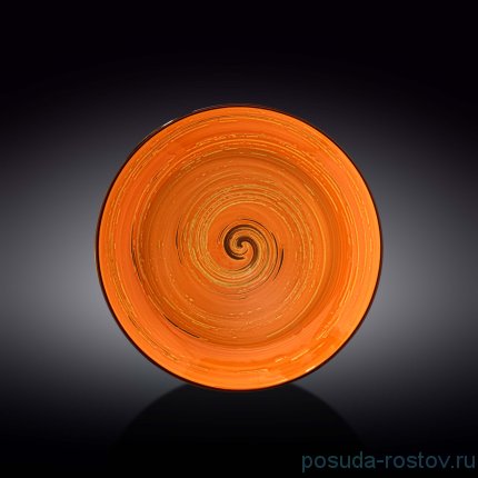 Тарелка 25,5 см глубокая оранжевая &quot;Spiral&quot; / 261583