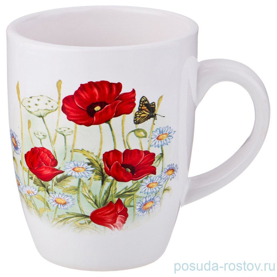 Кружка 300 мл "полевые маки" / 198634 Кружка 300 мл "полевые маки" / 198634