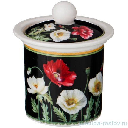 Заварочный чайник 400 мл чёрный &quot;маки&quot; / 209331