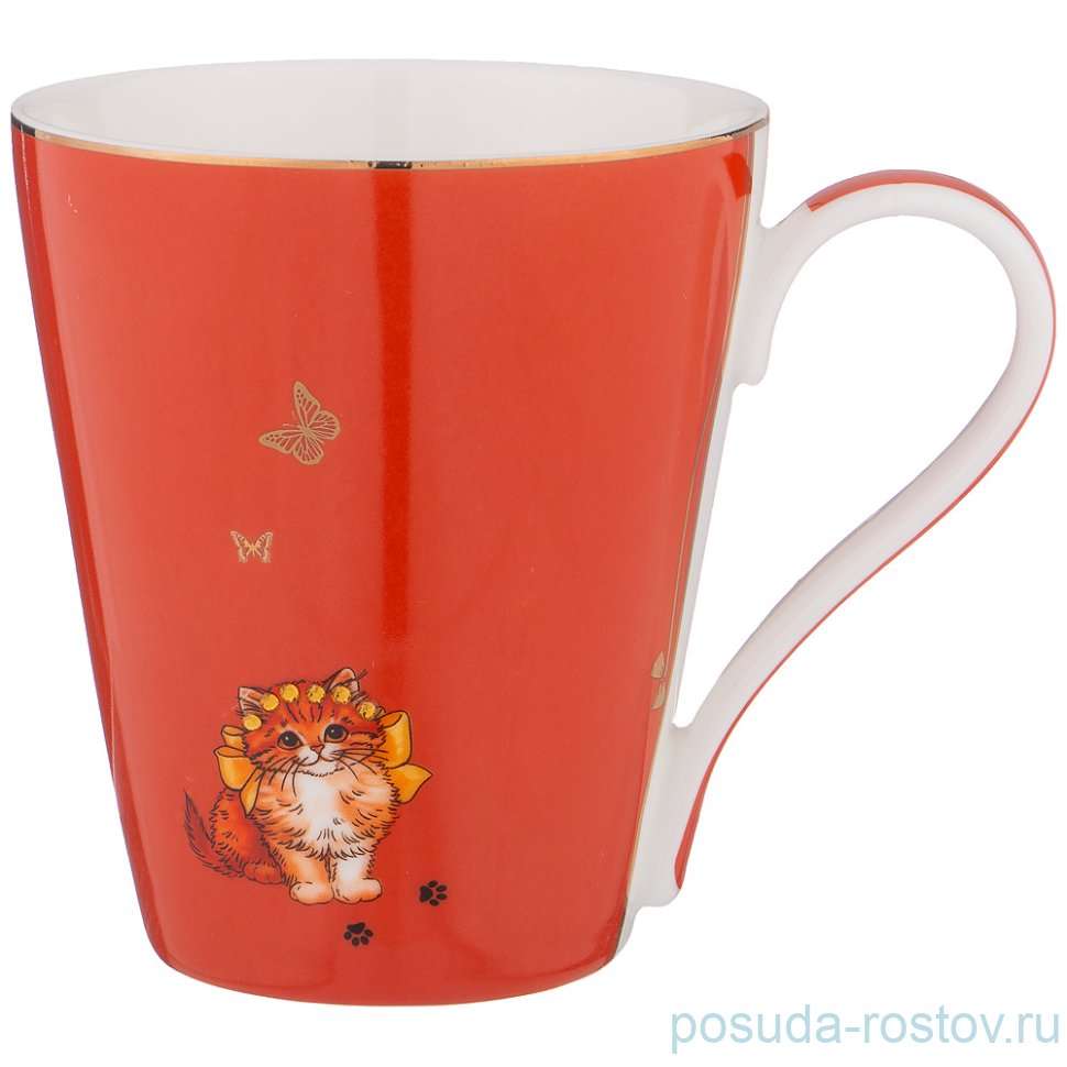 Кружка 400 мл "Кошка /Охра /Жёлтые кристаллы" / 211255