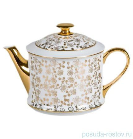 Заварочный чайник 400 мл &quot;Виндзор /Золотые цветы /белый&quot; 1 / 158680