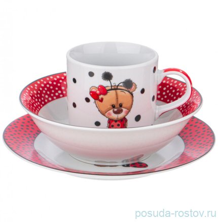 Детский набор 3 предмета &quot;Мишка и божья коровка&quot; / 294282