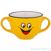 Бульонница 400 мл с ручками 11 х 7 см &quot;Веселый смайлик&quot; / 235728