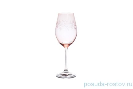 Бокал для белого вина 250 мл 1 шт &quot;Виола /Ассорти /с рисунком&quot; (красный) / 133471