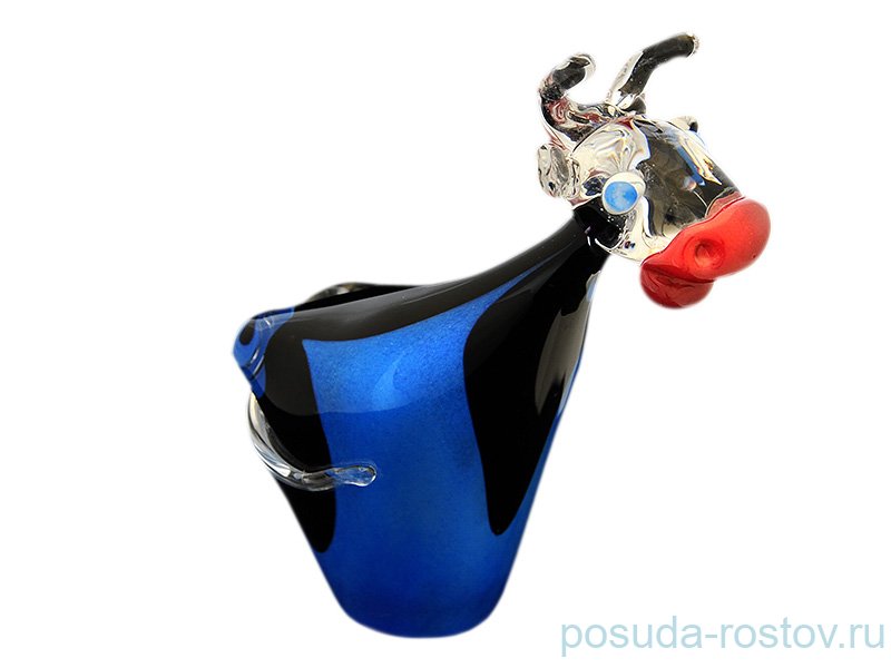 Предмет интерьера 16 х 15 см "Коровка сине-чёрная" / 099832