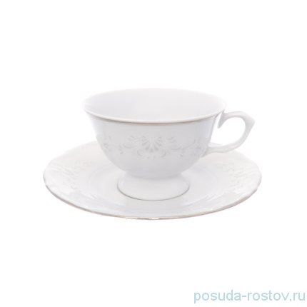 Чашка чайная 200 мл 1 шт &quot;Мария-Тереза /Платиновый узор&quot; (классическая) / 253262
