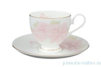 Набор чайных пар на 6 шт высокие &quot;Розовые орхидеи&quot;  / 058127