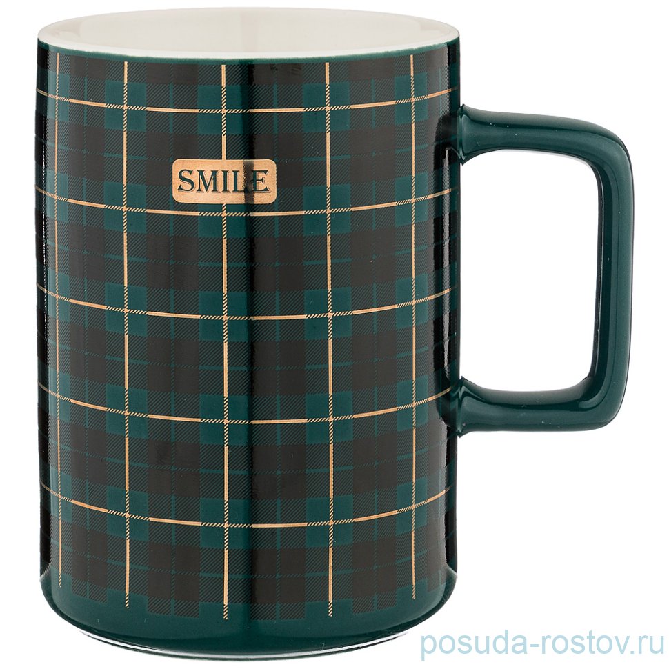 Кружка 400 мл зелёная "Кофемания" / 210573