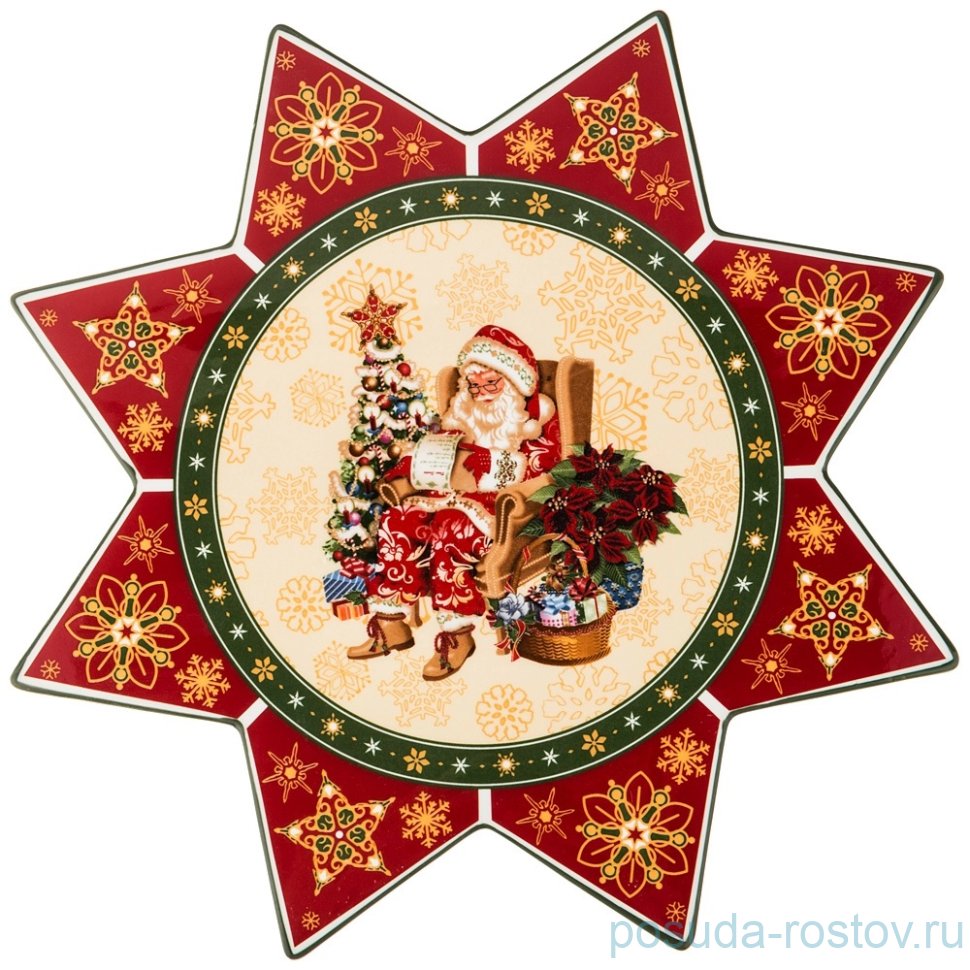 Блюдо 32 см Звезда "Christmas Collection /Санта-Клаус" / 192337 Блюдо 32 см Звезда "Christmas Collection /Санта-Клаус" / 192337