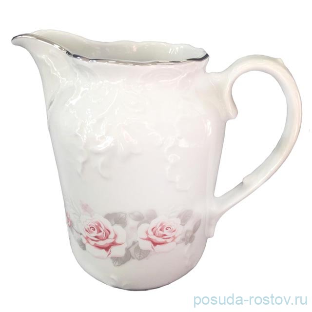 Кувшин для воды 1 л "Рококо /Серая роза /платина" / 113045
