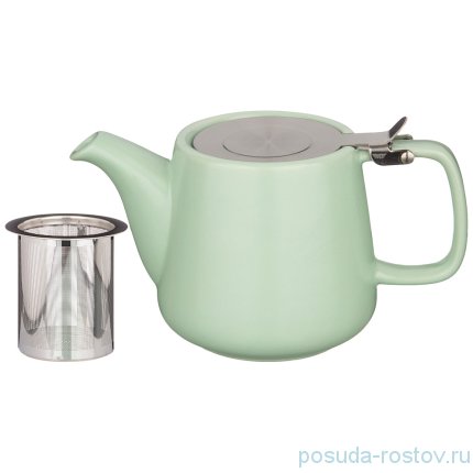 Заварочный чайник 500 мл с металлическим ситечком и крышкой мятный &quot;Velour&quot; / 228658