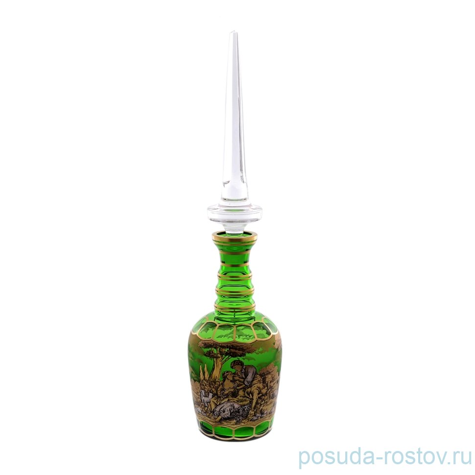 Графин для водки h-50 см "Эгерманн /Зелёный /Свидание" роспись пером / 155874 Графин для водки h-50 см "Эгерманн /Зелёный /Свидание" роспись пером / 155874