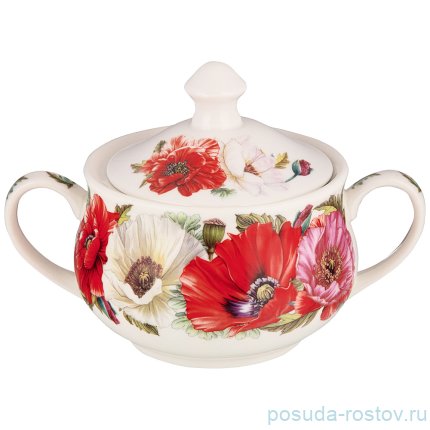 Сахарница 500 мл 12 см &quot;Маки&quot; / 263488