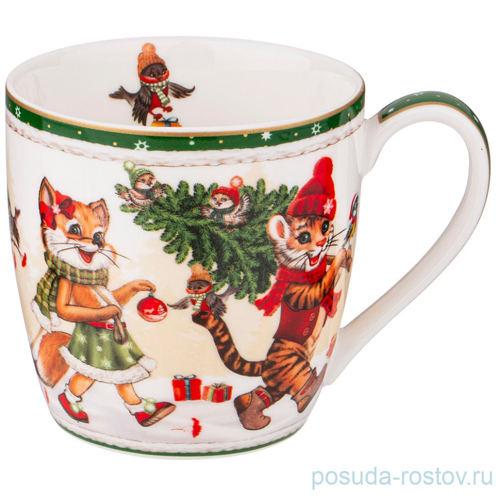 Кружка 250 мл зелёная "С Новым годом! /Ёлка" / 268579