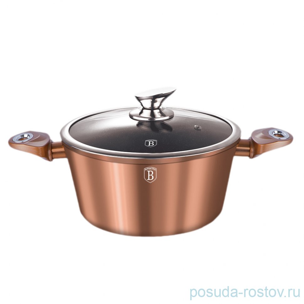 Кастрюля 24 см с крышкой 4,1 л Berlinger Haus "Rosegold Line" / 129273 Кастрюля 24 см с крышкой 4,1 л Berlinger Haus "Rosegold Line" / 129273