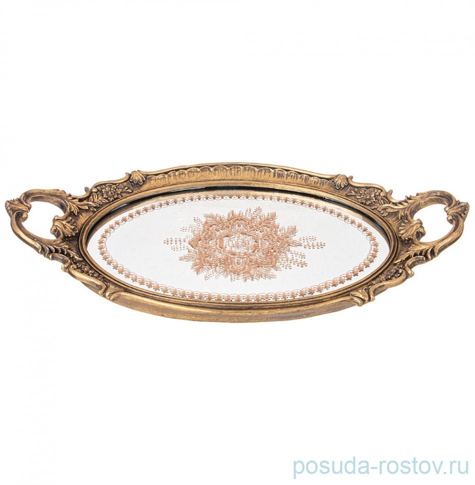 Поднос 43,3 х 24,8 х 5 см овальный с ручками "Рококо" / 313499 Поднос 43,3 х 24,8 х 5 см овальный с ручками "Рококо" / 313499