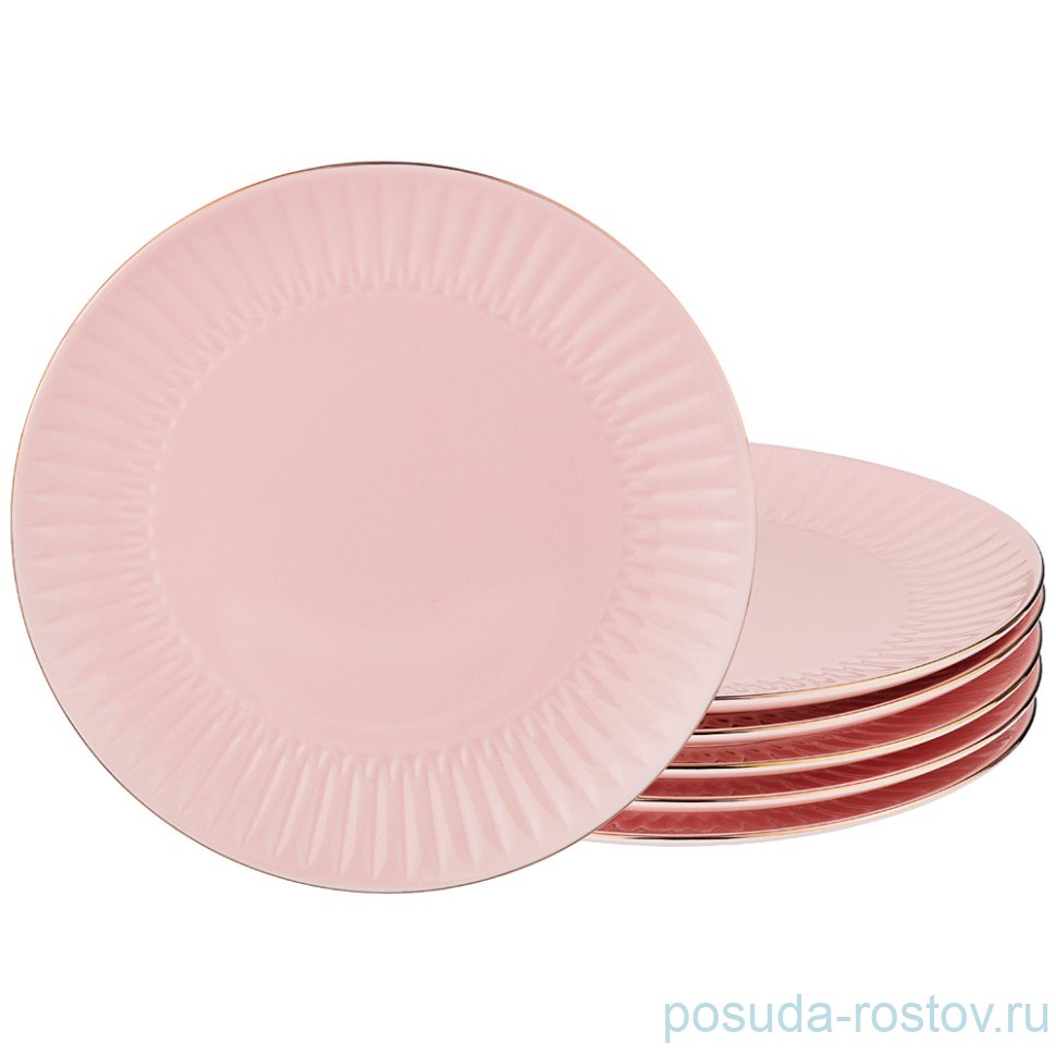 Набор тарелок 22 см 6 шт "Пинк" / 195052