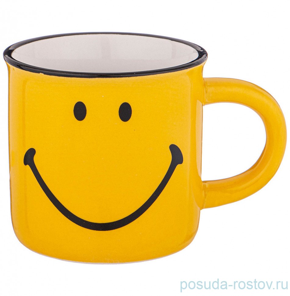 Кружка 180 мл 7 х 6,5 см "Веселый смайлик" / 234784 Кружка 180 мл 7 х 6,5 см "Веселый смайлик" / 234784