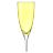 Бокалы для шампанского 220 мл 2 шт желтые &quot;Кейт&quot; / 111316