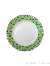 Набор тарелок 25 см 6 шт &quot;Роза /Вишни /Зеленый кант&quot; / 245450