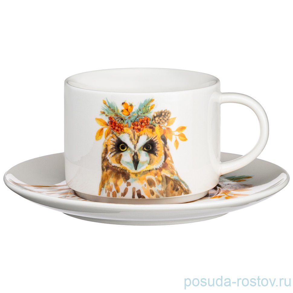 Чайная пара 200 мл "Лесная сказка /Сова" / 259958