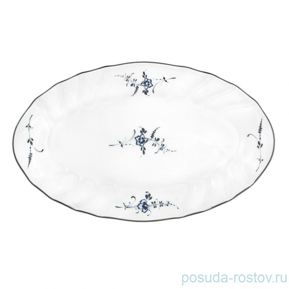 Блюдо 24 х 14,5 см овальное "Синий узор" / 339760 Блюдо 24 х 14,5 см овальное "Синий узор" / 339760