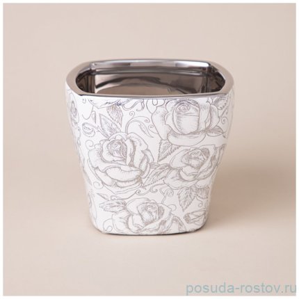 Ваза декоративная 13 х 11,5 см &quot;Розы&quot; / 342776