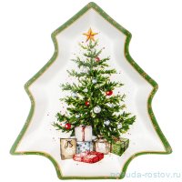 Блюдо 25 см ёлка &quot;рождественская сказка&quot; / 355060