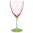 Бокалы для красного вина 400 мл 6 шт розовые &quot;Кейт /Оптика /D5097&quot; зелёная ножка / 170297