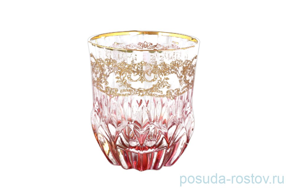 Стаканы для виски 350 мл 6 шт "Timon /Адажио красный с золотом" / 108608 Стаканы для виски 350 мл 6 шт "Timon /Адажио красный с золотом" / 108608