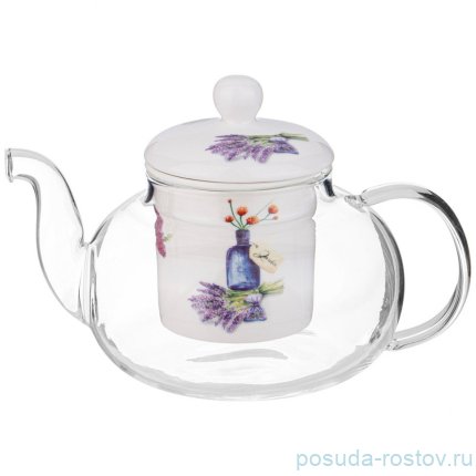 Заварочный чайник 650 мл с фарфоровым ситом &quot;Лавандовая весна&quot; / 339056