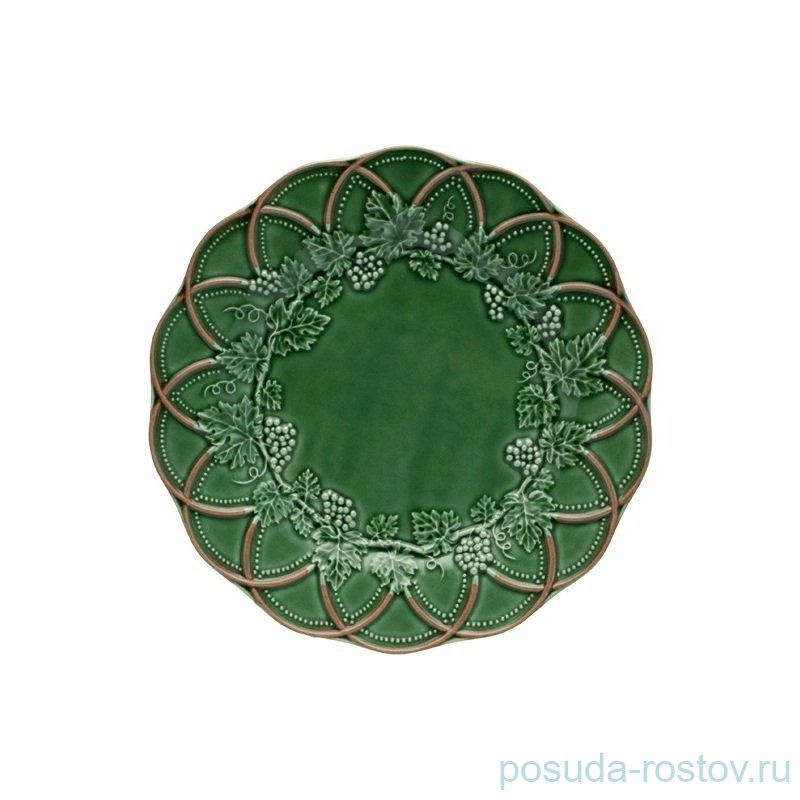 Блюдо 28 см круглое зеленое "Охота" / 337958
