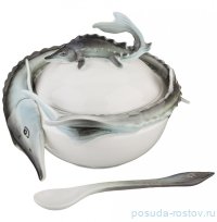 Икорница с ложкой 11 см &quot;Стерлядь&quot; / 233148