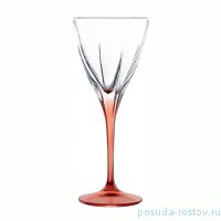 Бокал для белого вина 210 мл 1 шт &quot;Фьюжн /разноцветные ножки&quot; (оранжевый) / 149539