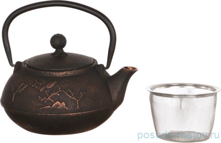 Заварочный чайник 1,2 л чугунный /эмалированное покрытие внутри / 193531