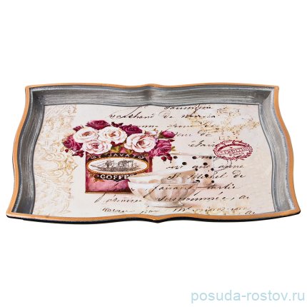 Поднос 34 х 24 см прямоугольный &quot;Старинный прованс&quot; / 186038